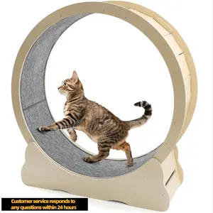 【Friendly customer service】YODOLLA 41.3”/35.8”/46''Cat Exercise Running Wheel,Cat Wheel for Indoor Cats, Large Quiet Cat Treadmill with Detachable Carpeted Runway