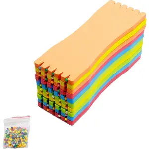 10pcs Fishing Winding Board with Retaining Pins Fishing Leader Line Hook Holder Foam Board Spool Accessories