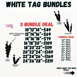 White Tag Virgin Bundles 9A Grade - High Quality