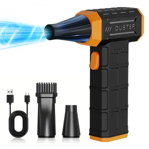 Compressed Air Duster-150,000RPM Electric Cleaner, Rechargeable Cordless Air Blower for Keyboard, PC, Electric Devices Cleaning, Turbo Jet Dry Replace Canned Air Compressed Air Cans (Black)