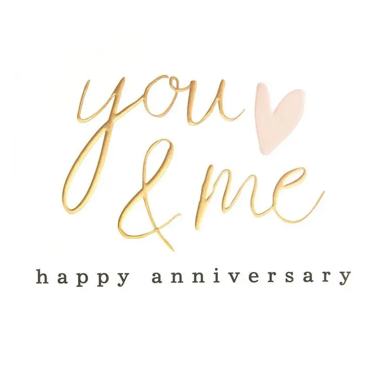You & Me Anniversary Greeting Card