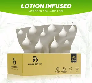 Bamboo Story Bamboo Lotion Facial Tissue, Unbleached, Chemical Free, No PFAS or Chlorine, BPA Free, FSC Certified, 100% Bamboo, 12 Boxes, 1440 Sheets