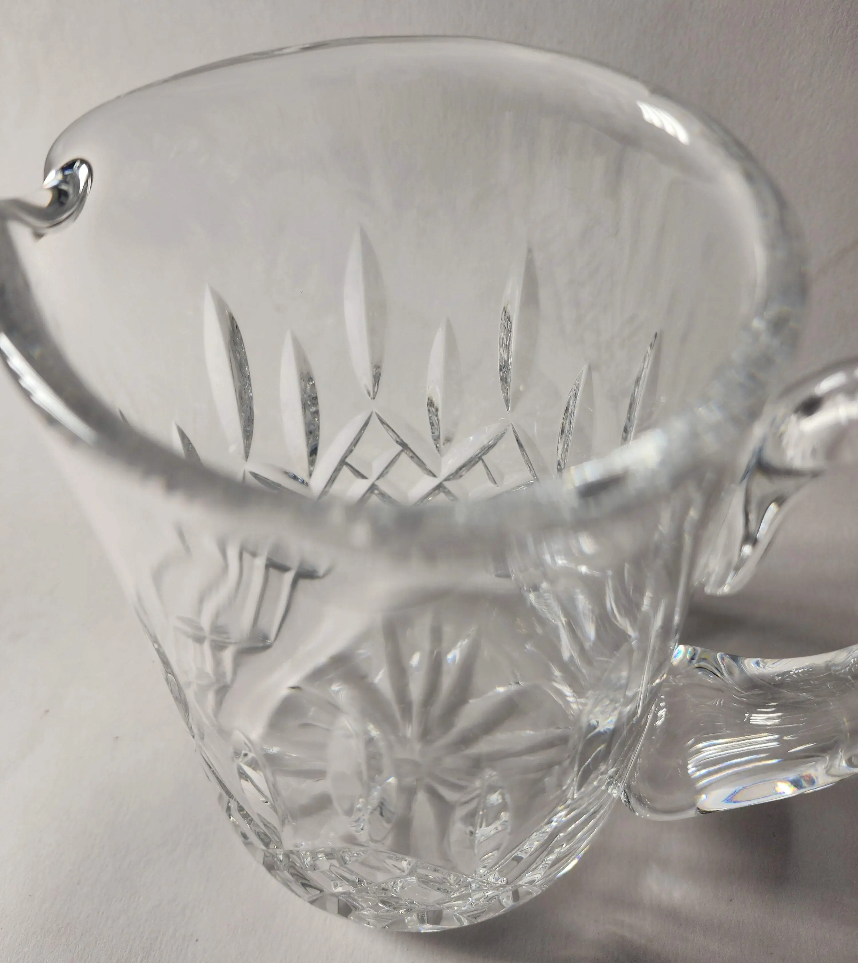 Signed Waterford Hand Cut crystal Lismore pitcher Irish Crystal