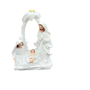 Christmas Tabletop Decorations, Santa Claus Figurine, Jesus Birth Scene Ornament, Home Garden Office Bookshelf Decoration