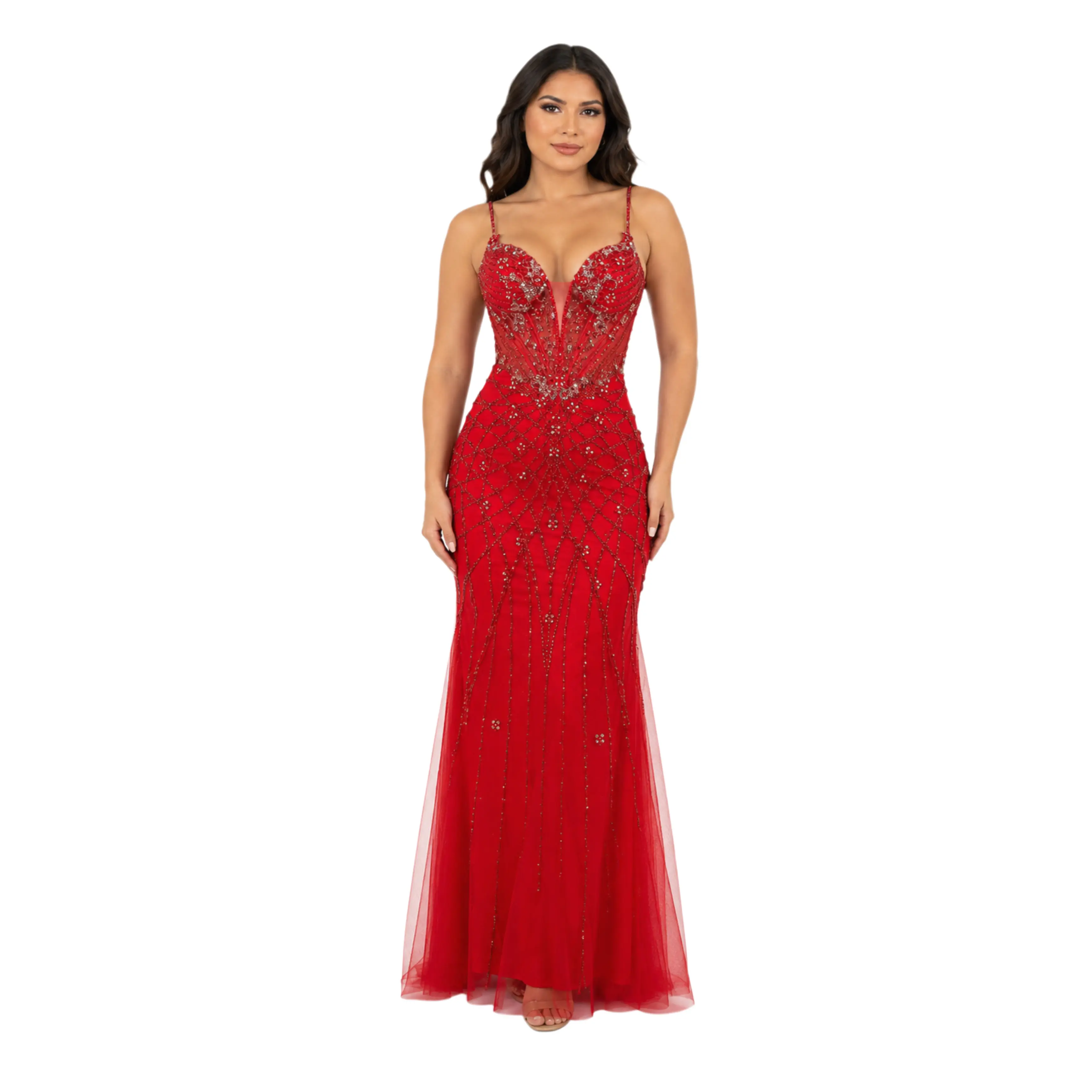 Amelia 2135 Women’s Elegant Formal Evening Dress with Flattering Fitted Silhouette, Sophisticated Party Gown for Weddings, Prom, Special Occasions and Celebrations