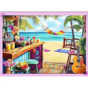 500 Piece Puzzle for Adults, Vacation Jigsaw Puzzle, Seaside Bar Puzzles 500 Pieces Birthday Party for Family Adults Funny Puzzle, Fun and Challenging Family Games 20.5*15 in(Gag Toys & Practical Jokes)(Gag Toys & Practical Jokes)