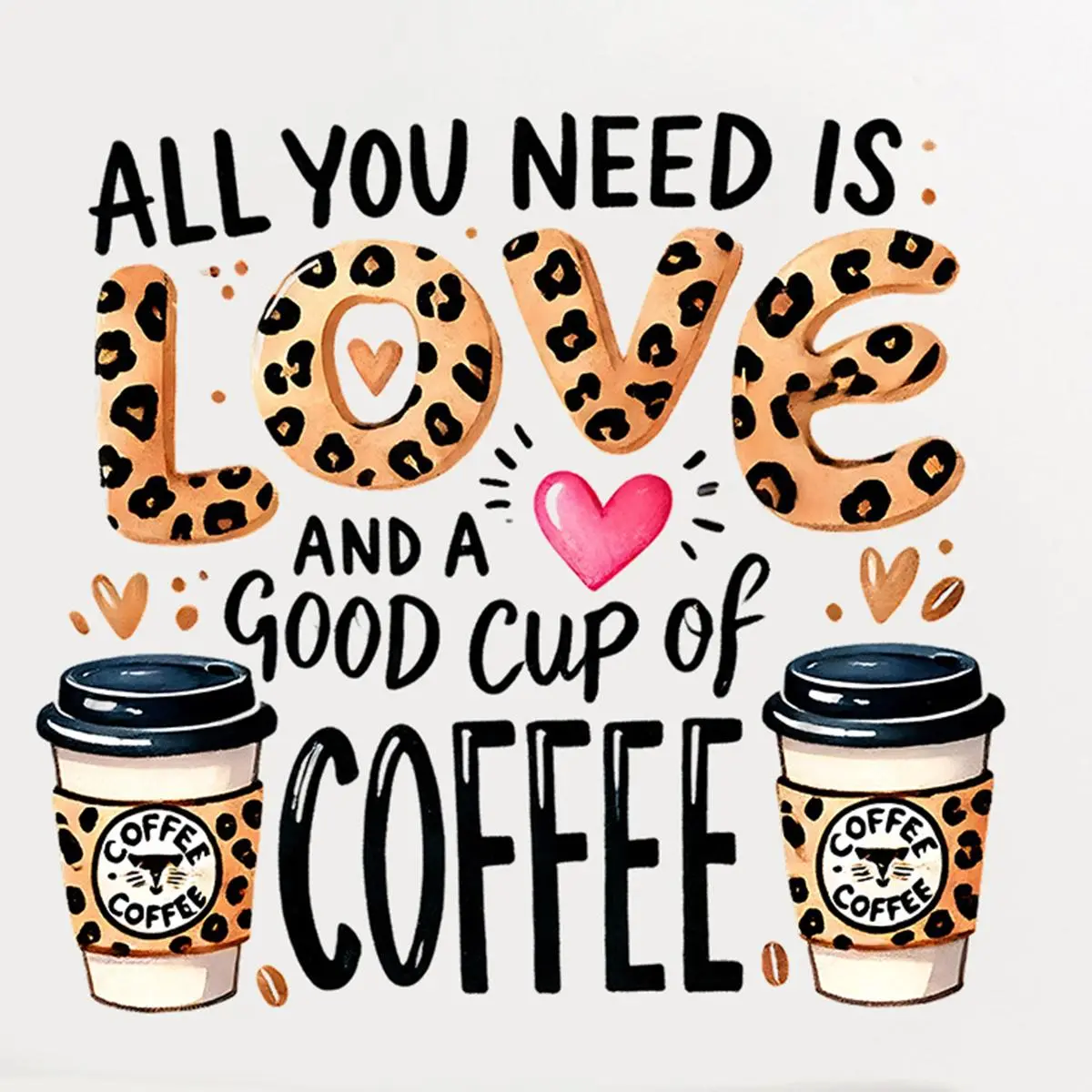 Coffee Cup Pattern Wall Sticker, Removable Self Adhesive Wall Decal, Decorative Sticker for Home Kitchen Coffee Shop, Ornaments, Wall Art Stickers