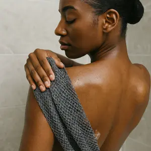 African Exfoliating Net Sponge Ethically Sourced from Nigeria for Soft Radiant Skin Care Bath Deep Exfoliation & Improved Circulation