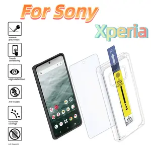 High-Definition Tempered Glass Screen Protector for Sony Xperia Series, Supports Ultrasonic Fingerprint Unlock, 9h Hardness, Easy Install, No Bubbles
