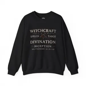 Witchcraft, Divination, Deception Sweatshirt – Spells, Tarot Graphic Crewneck