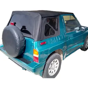 Tinted Windows Soft Top Compatible With 1995-1998 Suzuki Sidekick/Geo Tracker, Soft Top Upper Skins Trail Top Cover Black Waterproof