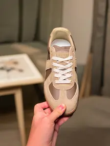 Classic German Trainers Unisex New Season Thick Sole Retro Height Increase Casual Sneakers, Textile Patchwork Low Top Shoes