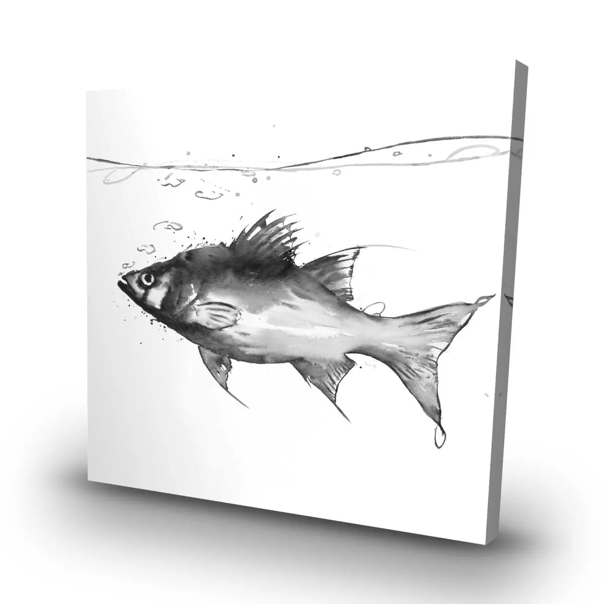 212 MAIN 32x32 in. Marine Motif Fish Graphic Wall Art - High-Def Print, Home Decoration, Living Room Room Decorations, Aquatic Theme Wall Arts, Artistic Character Fish Wall Arts