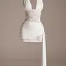 DealsForYouDays Summer Floral Lace Splicing Deep V-Neck Backless Dress,Graduation Dress. Summer Rave Festival Outfits