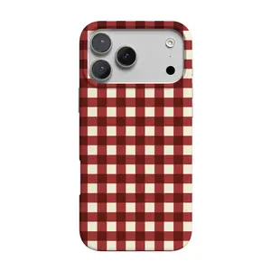 Casely iPhone 17 Pro Max Case | Checked Twice | Red Plaid | Compatible with MagSafe | Classic Ultra Thin Design