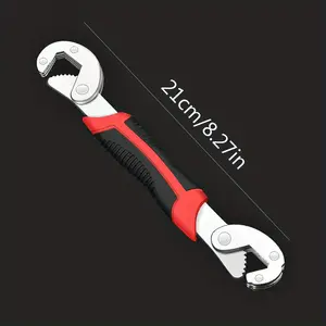 Versatile Adjustable Wrench: Precision Wear - Resistant Teeth, Press Plate Connection, Sandblasted for Tough Use