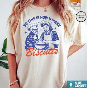 Cat Biscuits Vintage T-Shirt, Comfort Colors Shirt