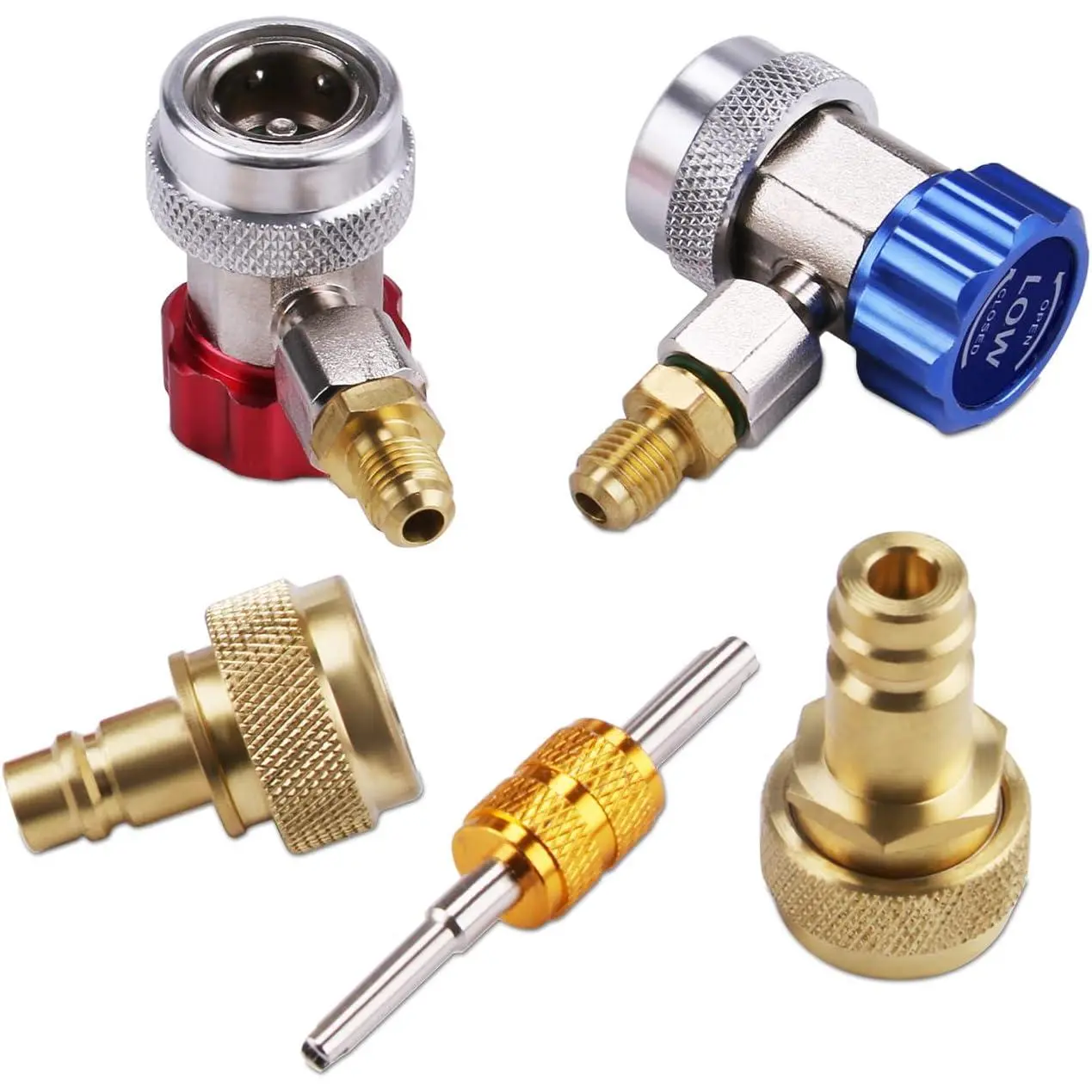 A/C R1234YF R134A Adapters, AC R134 R1234 R 134A 1234YF Quick Couplers Connectors Kit A/C R1234YF R134A Adapters, AC R134 R1234 R 134A 1234YF Quick Couplers Connectors Kit