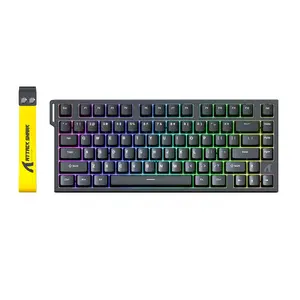 Attack Shark R82HE Mini Keyboard, Customized Magnetic Axis, USB-C Wired Connection,8000hz RGB Lighting, Mechanical Backlit Keyboard for Gaming & Office