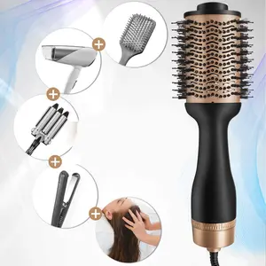 Hot-air Comb Combo Hair Straightener And Dryer