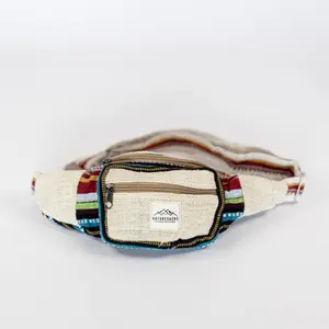 NatureSack Rainbow Hemp Fanny Pack, Sustainable Material, Adjustable Belt Strap