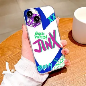 Anime Game Arcane Jinxs Phone Case For IPhone 17 16 15 14 12 11 Pro Max 13 Mini XR XS 7 8 Plus SE Transparent TPU Shockproof Cover