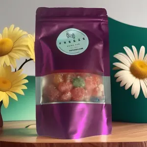 Sour Strawberry Gushers - Chewy  Sweet Sour Candies Snack candy