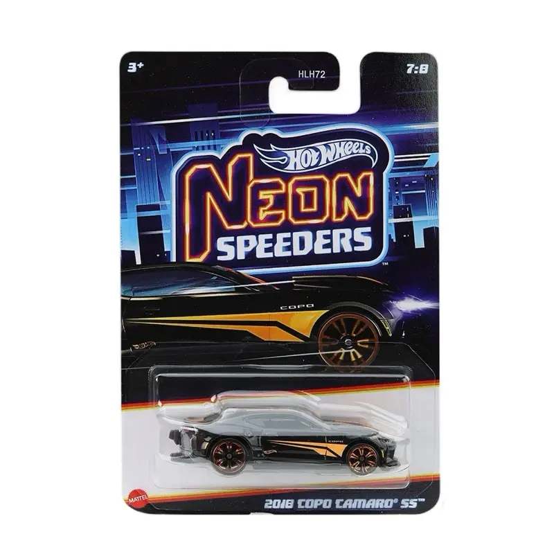 Hot Wheels Neon Speeders #7 2018 Copo Camaro SS Black 158F HLH72 Collectible Die-Cast Car Model