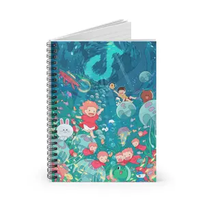 Everything's Ghibli Studio - Anime Ponyo Spiral Notebook - Ruled Line - Holiday Christmas Birthdady Gift for Fans