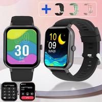 1pc Black Watch+3pcs Band (Black+Green+Pink)