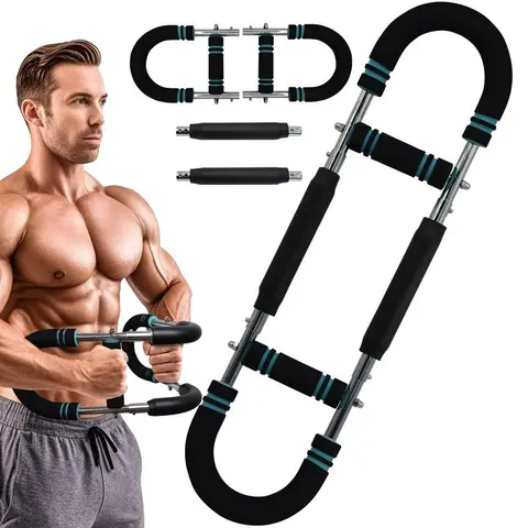 2025 Twister Arm Trainer(60-120LBS)｜Men's Muscle Power Workout,Anti-Slip Chest & Arm Multi Muscle Builder, Home Gym Strength, Gripper Forearm Chest Arms Back Core Legs Hip Glute Home Gym Fits Accessories-Gym Stuff, Hand Grip Dumbbell,Try Now! ab crunch, S