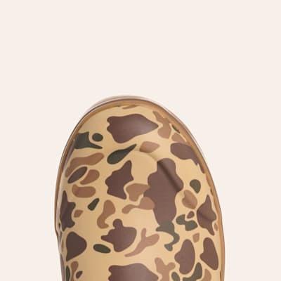 XTRATUF Men's Tan and Duck Camo Ankle Rubber Deck Boots - Durable Versatile Comfortable All-Day Wear