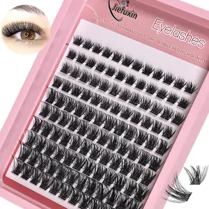 Lash Clusters 120pcs, 8-16mm Wispy Individual Lashes, Natural Look D Curl, Fluffy Cluster Lashes, Volume Cluster Lashes, DIY Eyelash Extension Kit