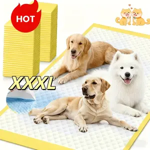 Disposable Pet Pads, XXXL Six-Layer Thickened, Super Absorbent Leak-Proof and Tear-Resistant, Reduce Odors, Suitable for Taking Pets Outdoors Bedrooms and Various Large Dog Beds, 100 pcs, Pet Supplies Pet Feeding Pads
