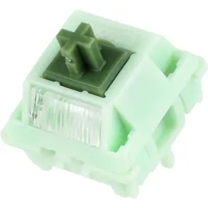 L-KBB023  Matcha Latte V2 Linear Mechanical Switch Set, with Light Diffuser, Pre-lubed, 5 Pin Switch, 35 Pieces for Mechanical Gaming Keyboard, Compatible with MX Keycaps (53g)