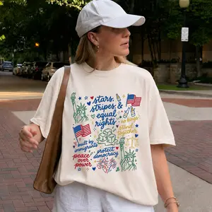 Comfort Colors Liberal 4th of July Shirt, Anti Fascism Patriotic Tee, Equal Rights Protest Shirt, Resist Political Graphic Tee, USA Independence