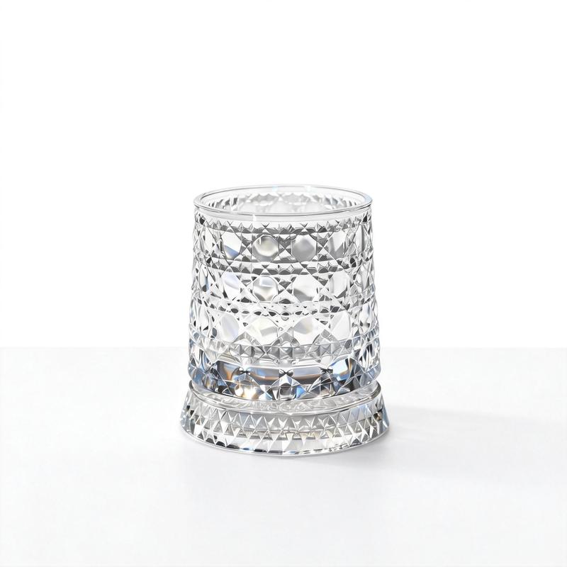 360ยฐ Rotating Crystal Whiskey Glass โ Diamond Cut Spinning Tumbler for ...