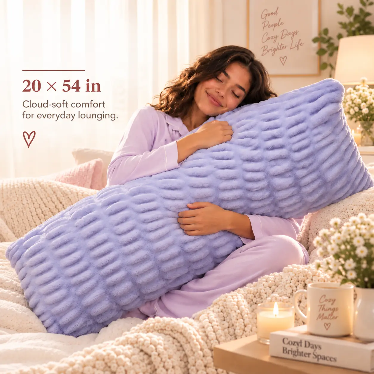 Dreamer Full Body Pillow Plush Body Pillow With Removable Machine-Washable Cover