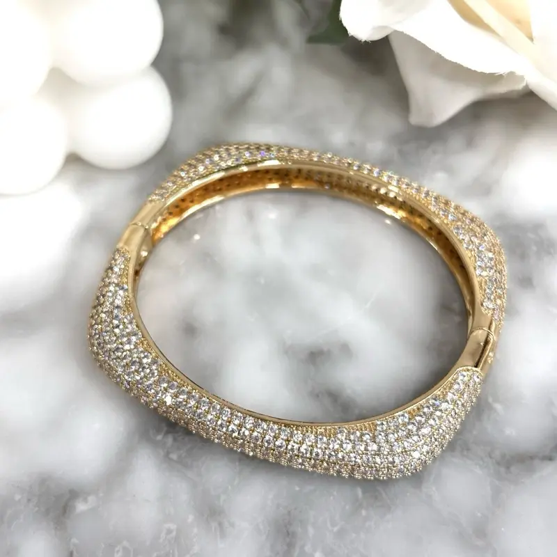 Square Bangle Gold Plated 14 k 079338