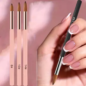 3pcs/set Nail Brushes, Multifunctional Nail Cleaning Brushes, Gel Nail Brushes for Gel Polishing, Detailing, Carving & Dotting, Nail Art Brush