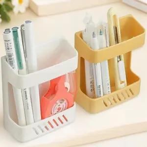 No-Hole Wall Mount Organizer, Multi-Function Phone Stand, AC Remote Holder, Detachable & Anti-Slip Wall Storage Box for Home Office, Dust-Proof No Damage Wall Shelves