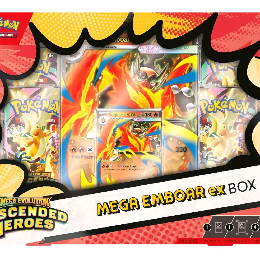 Pokémon TCG: Mega Evolution—Ascended Heroes Mega Meganium/Emboar/Feraligatr ex Box