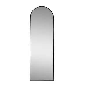 17x58 Black Arched Large Floor Mirror for Bathroom or Living Room