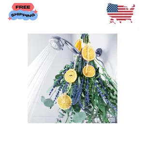 5 Kinds Mix Dried Eucalyptus & Lavender Flowers Bundle for Shower , 15''-17''Natural