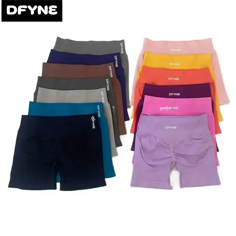 DFYNE Women's Black Shorts with Logo Detail, Comfortable Fit, Ideal for Daily Wear
