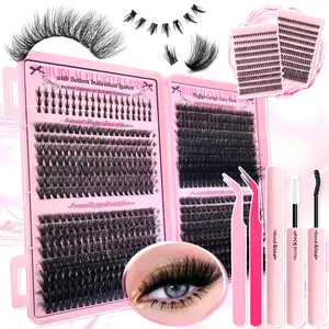 Mixed Length Individual False Eyelashes Kit, Curling False Eyelashes, High Quality Eyelashes, False Lash Extension Professional Eye Makeup Accessories for Women & Girls, Cosmetic