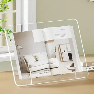 Book Stand for Reading,Portable Book Page Holder,Adjustable Display Stands for Cookbook,Document,Recipe,Tablets (Medium)