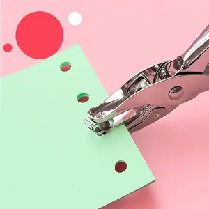 Manual Punch Tool Kit, Metal Binding for Paper and Cards, 3mm and 6mm Punching, Office Stationery, Battery-Free