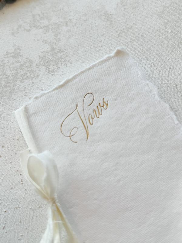 White Wedding Vow Book | Style 220 | Set of 2