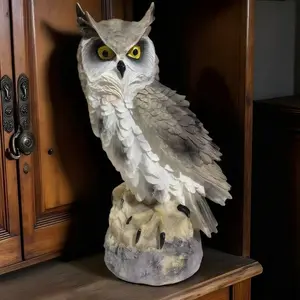 Modern Owl Resin Craft Decor, Creative Home Decoration, Wall Mounted Ornament, Ideal for Living Room & Office, Unique Artistic Design